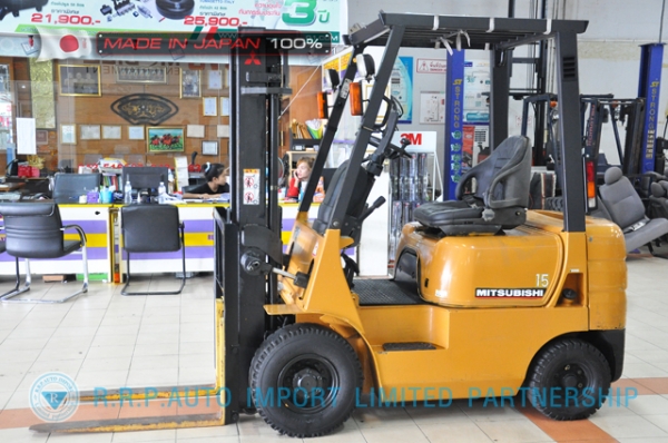 ขายรถโฟล์คลิฟท์มือสอง MITSUBISHI รุ่นFG15-54903 นำเข้าจากประเทศญี่ปุ่น 100\% ไม่เคยใช้งานในไทย