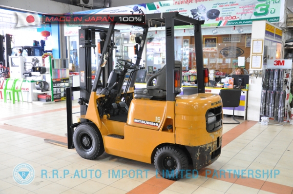ขายรถโฟล์คลิฟท์มือสอง MITSUBISHI รุ่นFG15-54903 นำเข้าจากประเทศญี่ปุ่น 100\% ไม่เคยใช้งานในไทย