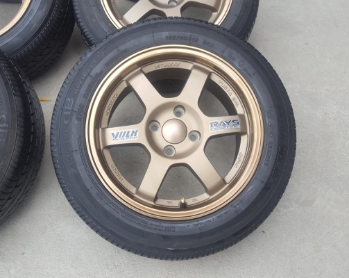 ขายล้อใหม่TE37 ขอบ 4รู100 พร้อมยางปี15 4 ล้อ