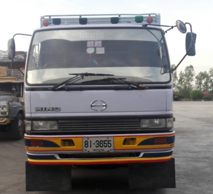 พ่วง 20 ล้อ HINO 3M  240 แรง เครื่อง M10C ปี 38 กระบะเหล็ก - ดั้ม ตัวแม่ ดั้มโคราช / ตัวลูก อู่หน้าพระลาน ยาว 6 เมตร