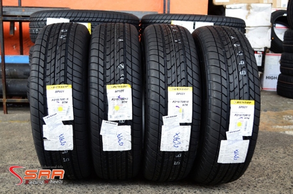 DUNLOP SP601 215/70R15 ยางญี่ปุ่นขอบขาว ปี17