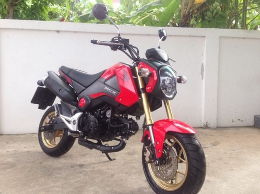 Honda MSX 125 หัวฉีดสวย สีดำ แดง ใหม่ ปี 2016 สวย รถ10เดือน สภาพป้ายแดง