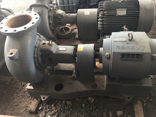 ขายปั๊มน้ำEBARAเข้า8ออก8(8"x8") เก่าญี่ปุ่น เพลาสแตนเลส พร้อมมอเตอร์ 30 แรงม้าไฟ380V พร้อมใช้งาน