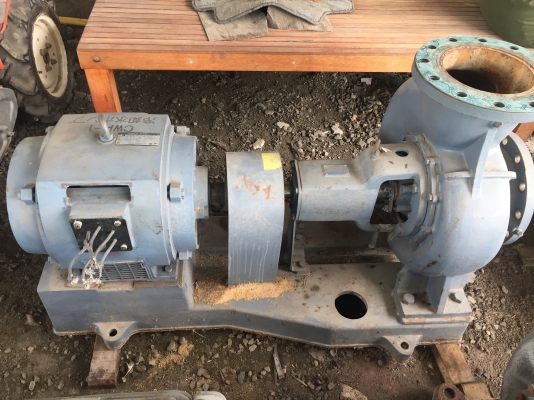 ขายปั๊มน้ำEBARAเข้า8ออก8(8"x8") เก่าญี่ปุ่น เพลาสแตนเลส พร้อมมอเตอร์ 30 แรงม้าไฟ380V พร้อมใช้งาน