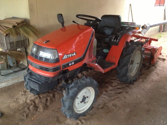 รถไถเล็ก ASTE  A-13 แบบ w4x4 พร้อมโรตารี่พรวนดิน