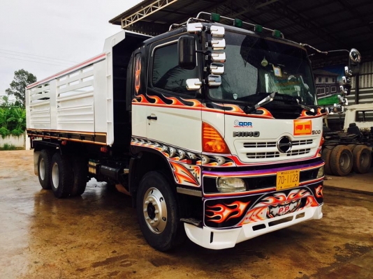 Hino 344 แรง ปี 52 กระบะดัมพ์ มีระบบลากพ่วง ทะเบียนพร้อม