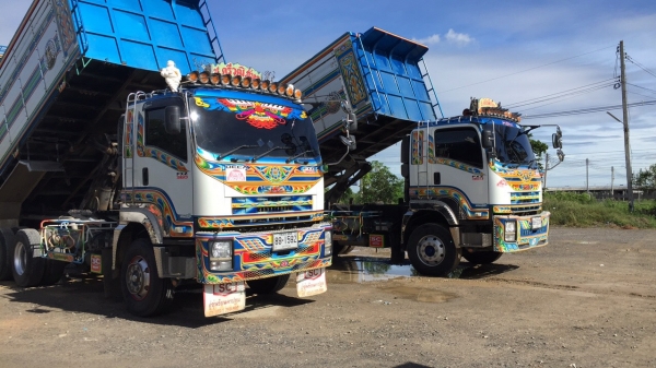 พ่วง 22 ล้อ ISUZU FXZ360 ปี56 ไมล์ 230,000 กระบะมิเนียม ดั้ม หินทราย - อู่ซุ่นซัย นครปฐ้ม รถสวยจัด ราคา 2.7 ล้าน