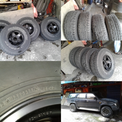 แม็ก Inter speed ขอบ 15-6-139.7 กว้าง 8.5 นิ้ว et-28 พร้อมยาง Grandtrek AT1 31x10.50 R15ถอด จาก Sport Rider