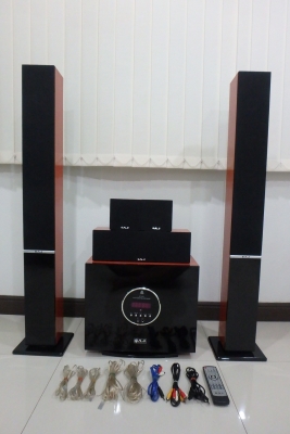 AJ ชุดโฮมเธียเตอร์ 5.1CH รุ่น HT-8017 สีน้ำตาล สภาพใหม่มาก