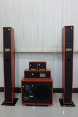 AJ ชุดโฮมเธียเตอร์ 5.1CH รุ่น HT-8017 สีน้ำตาล สภาพใหม่มาก