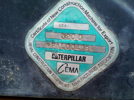 CAT320D เอกสารแจ้งจำหน่ายจากเมโทร เจ้าของมือเดียว รถสภาพเต็ม ทำงาน อยู่ภาคกลาง ราคา1,380,000บ. สนใจ 083501591 หรือ 0903494058