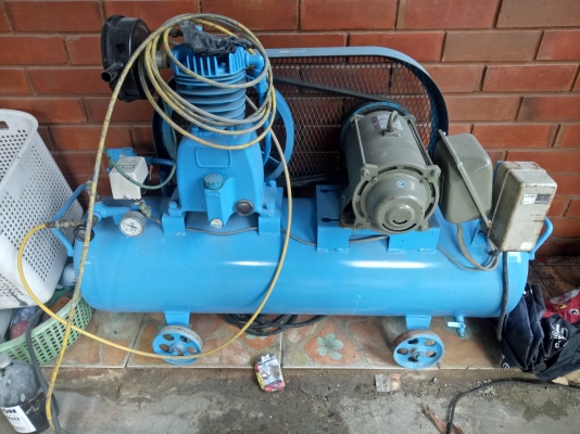 ปั้มลม meiji 2 แรง ถัง 80 ลิตร ไฟ220 พร้อมใช้