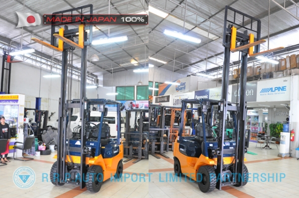 ขายรถโฟล์คลิฟท์มือสอง TOYOTA รุ่น 7FD15-18437 นำเข้าจากประเทศญี่ปุ่น 100\% ไม่เคยใช้งานในไทย