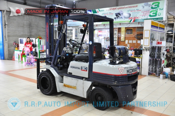 ขายรถโฟล์คลิฟท์มือสอง KOMATSU รุ่น FG30H-490448 นำเข้าจากประเทศญี่ปุ่น 100\% ไม่เคยใช้งานในไทย