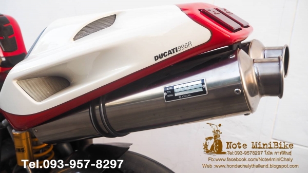 ขายด่วน DUCATI 996R รุ่นพิเศษ ราคา 1,000,000 บาท(฿) -ท่อ MOTO CORSE ราคา 160,000 -โช๊คหน้าแต่ง Racing -โช๊คหลังแต่ง OHLINS -ล้อแต่งหน้าหลังหมดไป 130,000 -แมกนีเซียมอัลลอยด์ -เกียร์โยง -ชุดคลัช Slipper clutch -ทะเบียน100\% โอนขนส่ง สนใจโทร 093-957-8297 โน๊ต ขายด่วน DUCATI 996R รุ่นพิเศษ ราคา 1,000,000 บาท(฿) -ท่อ MOTO CORSE ราคา 160,000 -โช๊คหน้าแต่ง Racing -โช๊คหลังแต่ง OHLINS -ล้อแต่งหน้าหลังหมดไป 130,000 -แมกนีเซียมอัลลอยด์ -เกียร์โยง -ชุดคลัช Slipper clutch -ทะเบียน100\% โอนขนส่ง สนใจโทร 093-957-8297 โน๊ต
