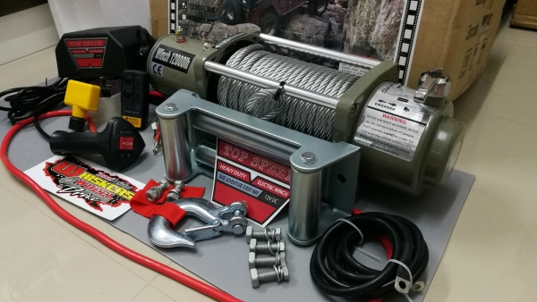 จำหน่าย วินซ์ TOP SPEED 12000LB ควบคุมด้วย รีโหมดสาย ยาว 3 เมตร และ รีโหมดไร้สาย Wireless ระยะไกล 200 เมตร