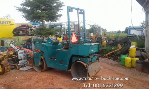 ขาย รถบด บดดิน บดถนน สั่นสะเทือน BOMAG เครื่องดีเซล 2 สูบ เก่าญี่ปุ่น พร้อมใช้งาน
