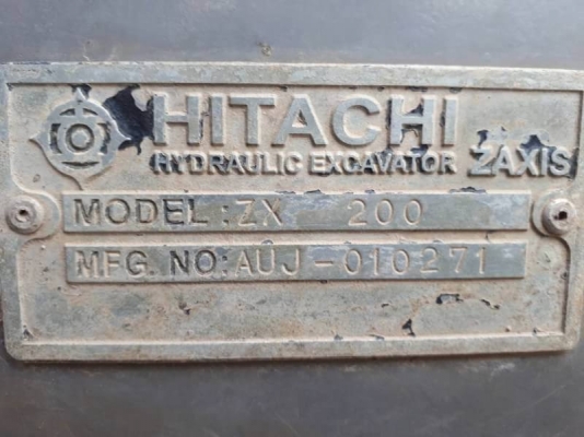 ขาย 995,000 บาท HITACHI ZX200-1 ทำงาน 1x,xxx เครื่องดี ปั้มแรง โช่หนา เอวแน่น ไฟฟ้าครบ เอกสารเล่มทะเบียน  รถอยู่ จ.ปทุมธานี โทร&amp;ไอดีไลน์ 0610710295