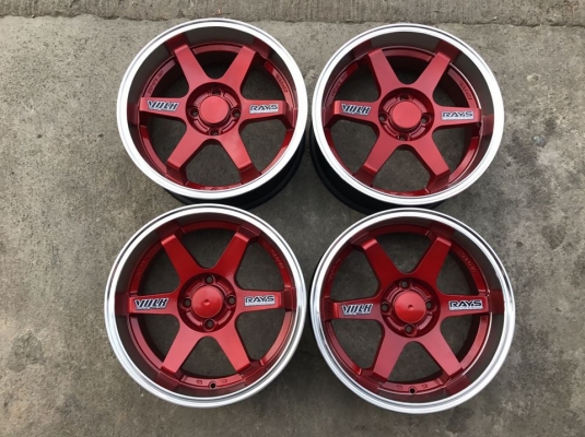 ล้อ te37 ขอบ 16x7 / 4x100 off42 ทำสีแดงแก้วมาใหม่ ไม่เคยซ่อม ล้อ te37 ขอบ 16x7 / 4x100 off42 ทำสีแดงแก้วมาใหม่ ไม่เคยซ่อม