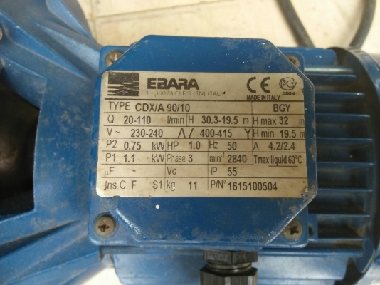 ปั๊มน้ำ EBARA รุ่น CDX 90/10