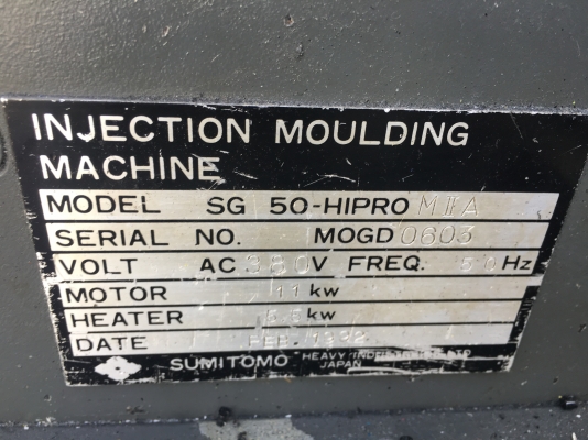 ขายเครื่องฉีดพลาสติก sumitomo 50 ton สภาพดี ติดต่อ 0898135855 ขายเครื่องฉีดพลาสติก sumitomo 50 ton สภาพดี ติดต่อ 0898135855