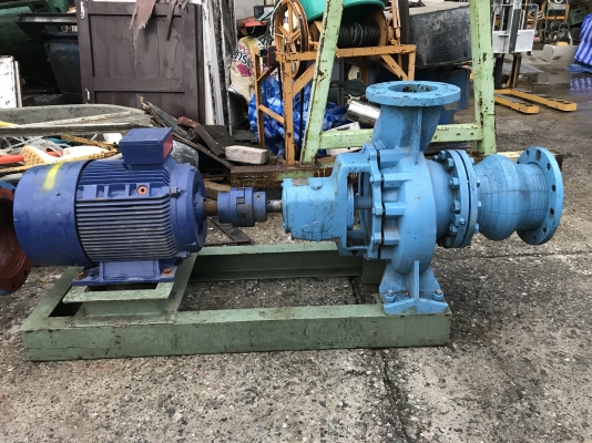 ขายปั้มน้ำหอยโข่ง Torishima pump Japan ใบพัดเหล็กหล่อ พร้อมมอเตอร์ Siemens 30HP. 380V Germany ของใหม่ หัวปั้มสภาพสวยใหม่มาก ขนาดเข้า 8นิ้ว ออก 6นิ้ว พร้อมใช้งาน ประกอบไว้แล้วไม่ได้ใช้งานครับ
