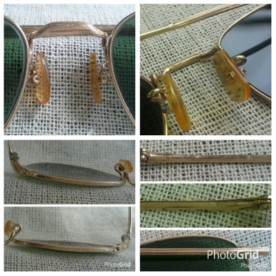 แว่นตาเยอรมันวินเทจ - โกลด์ฟิลด์ 14 K งานทองแกะลายด้วยมือ ยุค &#039;50s Antique MELIOR handcrafted i