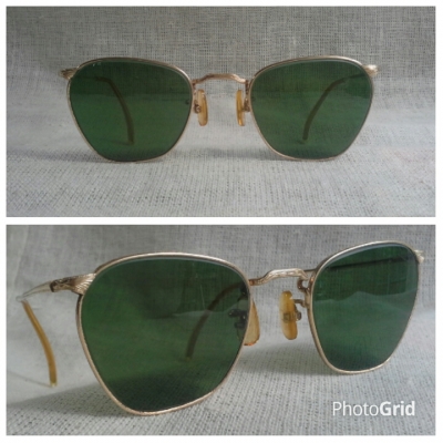 แว่นตาเยอรมันวินเทจ - โกลด์ฟิลด์ 14 K งานทองแกะลายด้วยมือ ยุค &#039;50s Antique MELIOR handcrafted i
