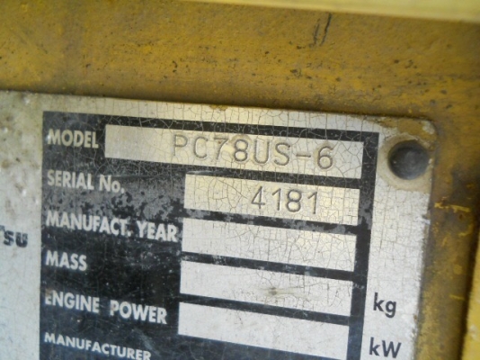 KOMATSU PC78US-6 สภาพสวยที่สุดแล้ว โทร.090-986-2521 อ๊อบ