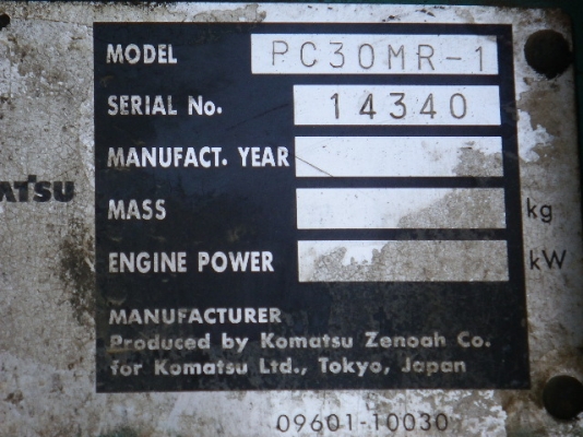 รถขุด KOMATSU PC30MR-1