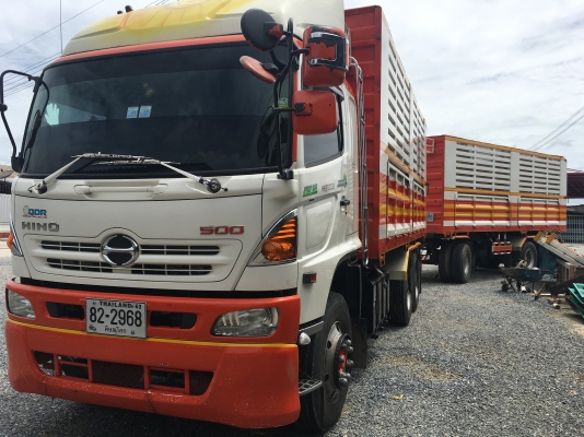 พ่วง 22 ล้อ HINO 344 ปี 57 เบรคแห้ง ท่อสั้นตัวS กระบะเหล็ก - ดั้ม ไมล์ 230,000 กม. สภาพสวยพร้อมใช้ พร้อมโอน ราคา 2.8 ล้านต่อรอง