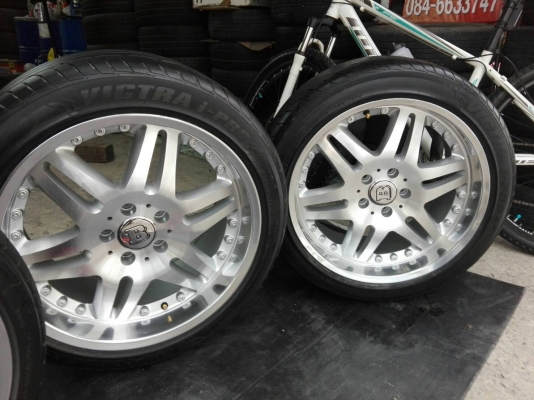 ล้อแม็ก BRABUS Block 6 ขอบ 18 หน้า 8.5 ET 35 หลัง 9.5 ET 38 5 รู 112 ทำสีปัดเงาหน้ามาใหม่ ใส่ Benz ได้หลายรุ่น
