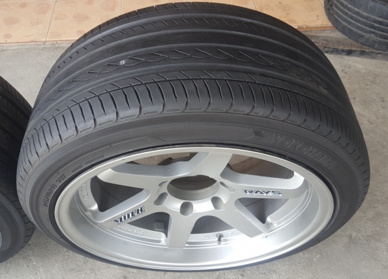 ขายล้อมือ2 TE37 ขอบ18 หน้า9.5 พร้อมยาง 2 ล้อ