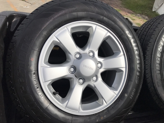 ล้อแม็กป้ายแดง ISUZU Blue Power ขอบ 16 พร้อมยางใหม่ป้ายแดง 215-70-16 ปี17