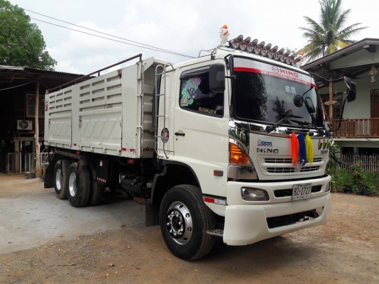 Hino 320 แรง ปี 49 กระบะดัมพ์สามมิตร มีระบบลากพ่วง พร้อมใช้งาน