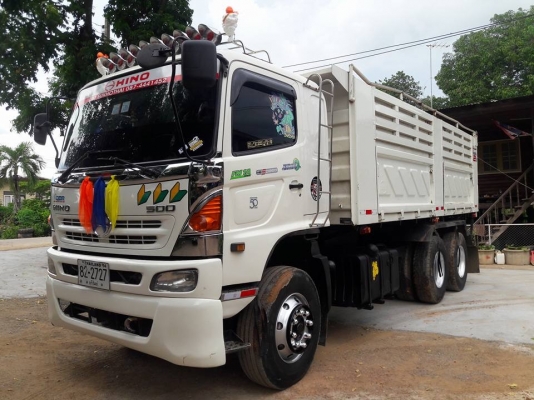 Hino 320 แรง ปี 49 กระบะดัมพ์สามมิตร มีระบบลากพ่วง พร้อมใช้งาน