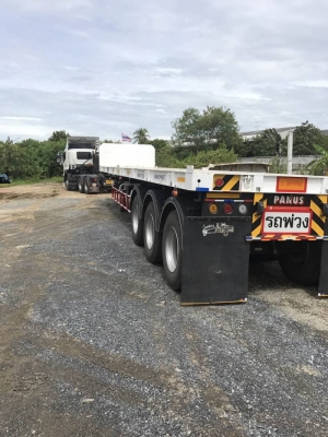 ขาย ISUZU GXZ 360 รถปี 56 กับ หางพื้นเรียบสามเพลา อู่ พนัสหางปี 60 ขายคู่หรือแยกหางก็ได้ครับ