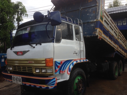 Hino FM17 ปี 45 เครื่อง EH700-168 แรง 2 เพลากระบะดัมพ์ ทะเบียนพร้อม