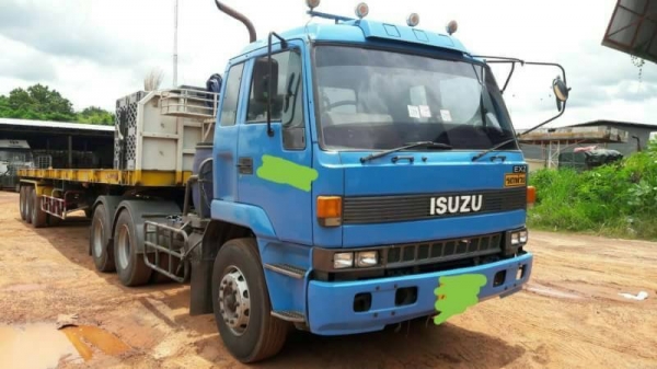 ขาย 800,000 10 ล้อหัวลาก ISUZU ROCKY 360 แรง CW431 +พื้นเรียบ 3 เพลา RCK ปี 55 สภาพร้อมใช้ เอกสารเล่มทะเบียน  รถอยู่ จ.อุบล  090-772-3710 090-772-3708