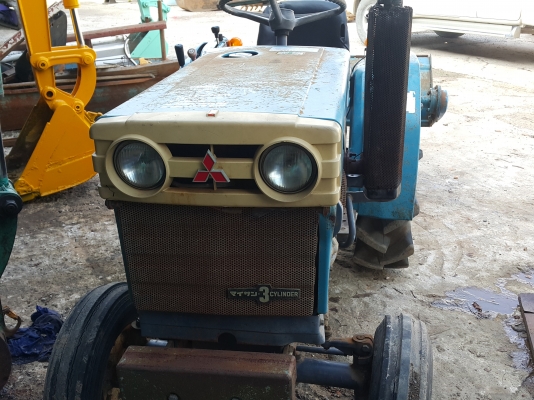 รถไถ MITSUBISHI D1550 รถเก่านอกพึ่งนำเข้ามา ยังไม่เคยใช้งานในไทย เครื่องดี ปั๊มแรง มีผานพรวนดิน (มี VDO การทำงานให้ชม)