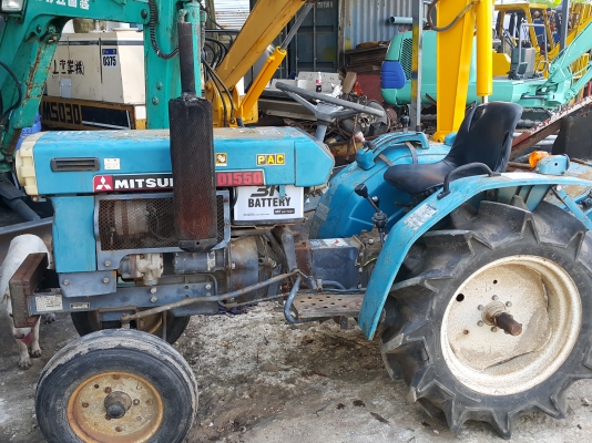 รถไถ MITSUBISHI D1550 รถเก่านอกพึ่งนำเข้ามา ยังไม่เคยใช้งานในไทย เครื่องดี ปั๊มแรง มีผานพรวนดิน (มี VDO การทำงานให้ชม)