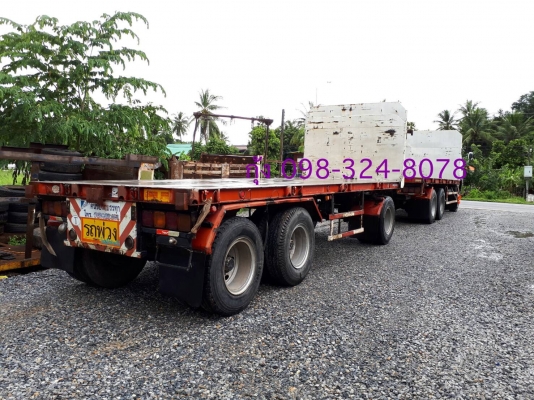 Hino 320 แรง ปี 50 พื้นเรียบแม่ลูกอู่รุ่งเจริญ ลูก 3 เพลา ยาว 7 เมตร แยกแม่ลูกได้