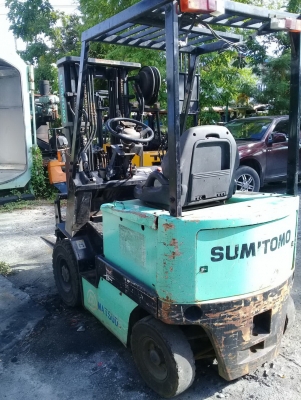 +++ ขายโฟล์คลิฟท์ไฟฟ้า  SUMITOMO  ขนาด  1.5  ตัน  เสา  4.5  เมตร  3  ท่อน  งาสไลด์ซ้าย + ขวา  ยางตันครับ