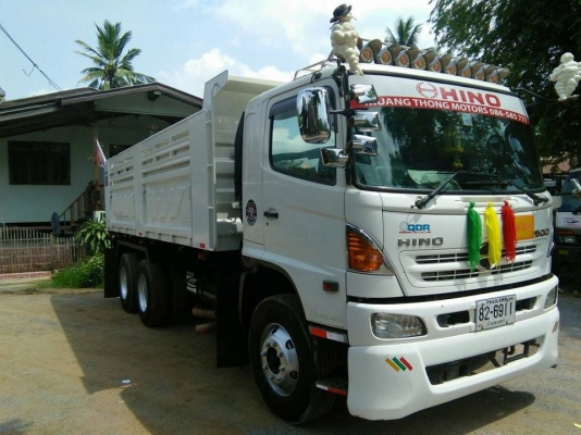 Hino 380 แรง ปี 56 แม่เดี่ยวดัมพ์สามมิตร มีระบบลากพ่วง