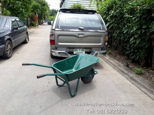 ขาย รถเข็นปูน ทราย ดิน ปุ๋ย ล้อเดียว แบบล้อลม ของใหม่นำเข้า เหล็กซิงค์ ปั๊มทั้งแผ่น ไม่มีรอยเชื่อมคร