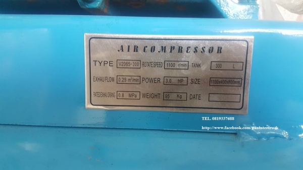 สินค้าใหม่แกะกล่อง*เครื่องปั๊มลม ASHITA :V2065-300  ขนาด300ลิตร ,2 สูบ ,3HPแรง, 220V. (สามารถใช้กับไฟบ้านได้) ราคาเพียง 24,000 บาท สนใจติดต่อ 0819337688