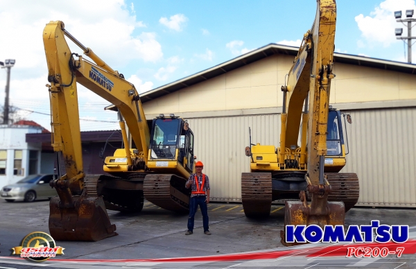 รถแบ็คโฮ KOMATSU PC200-7 ซีเรียล 8 หมื่น สภาพดีมาก จำนวน 2 คัน