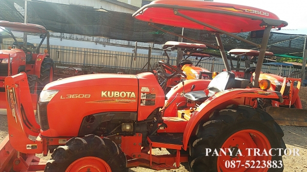 รถเข้าใหม่#ปัญญาแทรคเตอร์..จัดมาให้ครับ ด่วน 290,000 บาท.คูโบต้าL3608 ใบมีดคานล่างFD163 พร้อม ผานพรวน6&times;22รถไร่ สภาพพร้อมใช้ จัดส่งอำเภอสวรรคโลกจังหวัดสุโขทัย