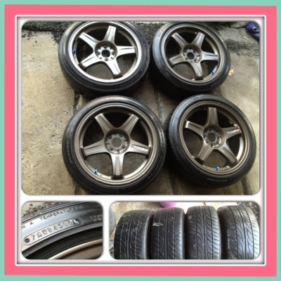 ขายแม็กมือ2 แนว TRD T3 ขอบ 17 4รู100 +ยางปี10 ราคา 9900 บ ถูกๆๆ