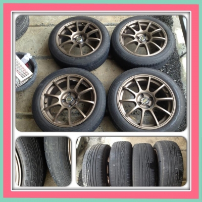 ขายแม็กมือ2 ขอบ16 Advan RS สีน้ำตาล 4 รู100+ยาง ราคา 7900 บาท ถูกมาก